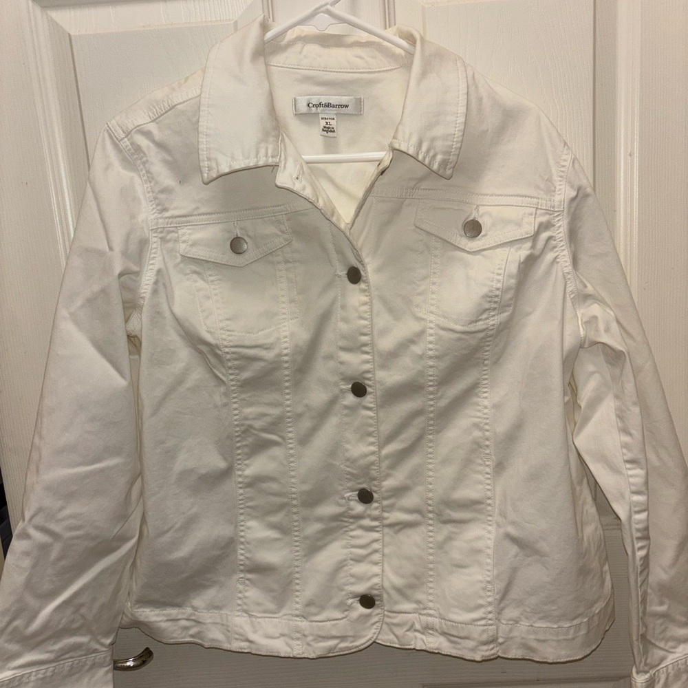 Croft & Barrow White Jean Jacket